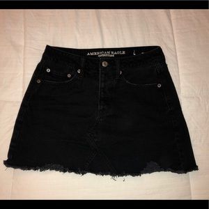 Black Jean Skirt